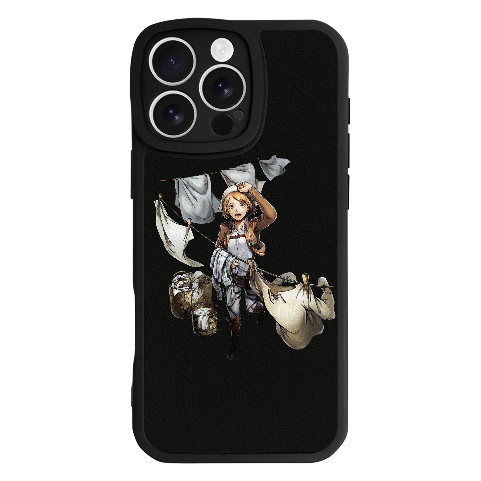 （画像用） 進撃の巨人 ペトラ·ラル Attack on Titan Petra Rall 【iPhone 16シリーズ対応】シリコンスマホケース（レザー調） 材質：シリコン